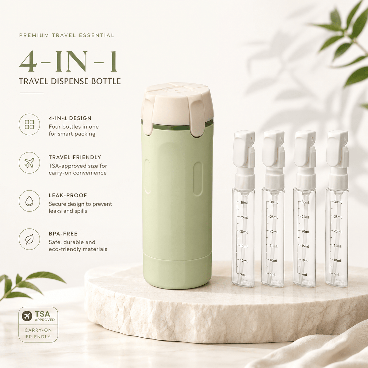 TravelMate™ 4-in-1 Travel Dispenser